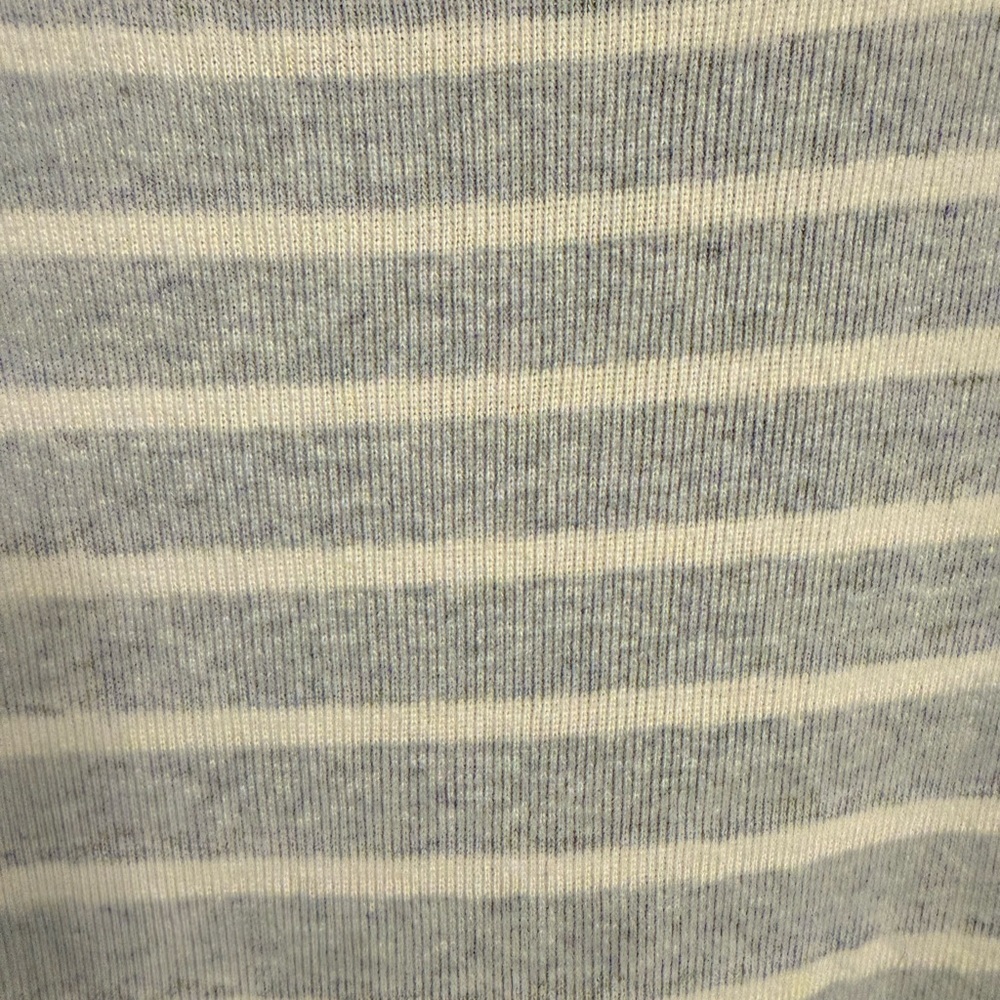 L.L. Bean Women’s Medium Striped Ribbed Knit Top Boat Neck 3/4 Sleeve Classic - Picture 5 of 5